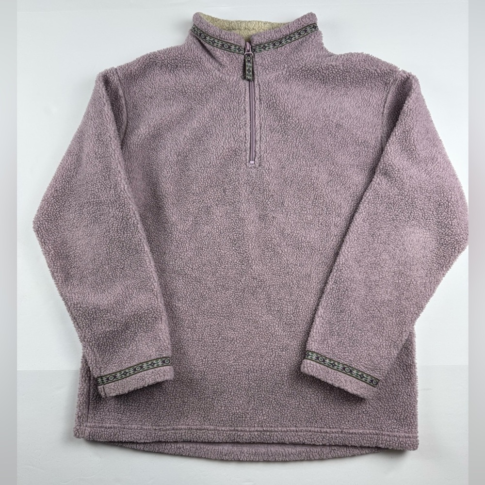 Cabela's Lavender Zip Up Fleece zip pullover sz small